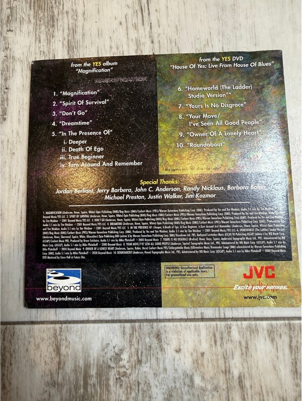 es Special Edition Promo CD DVD Audio Magnification House of Blues